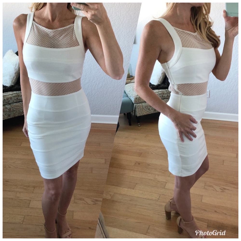 Ark & Co white bodycon dress